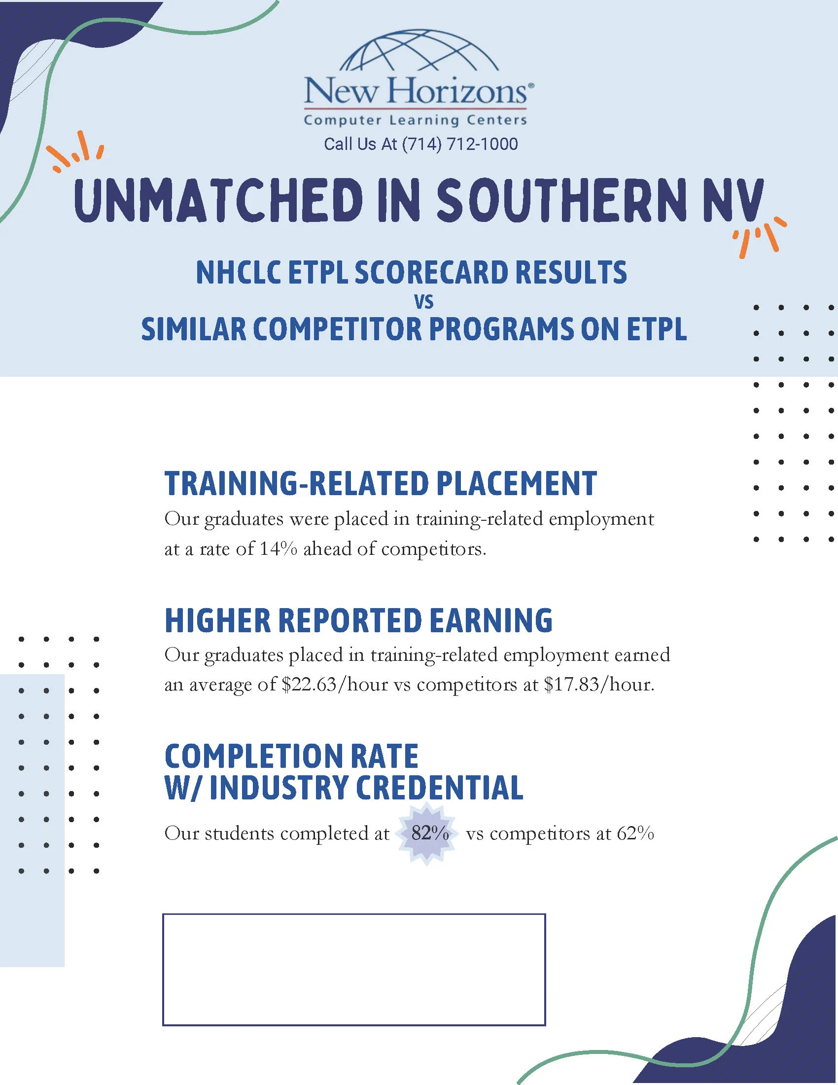 NV ETPL Placement Data Flyer